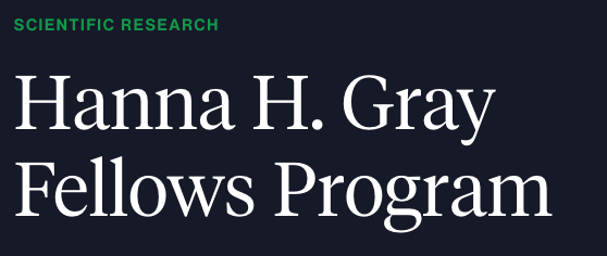 HHMI Hanna H. Gray Fellows Program